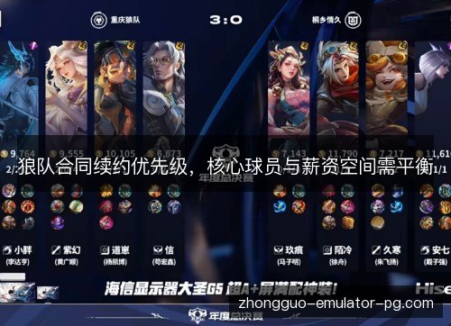 狼队合同续约优先级，核心球员与薪资空间需平衡